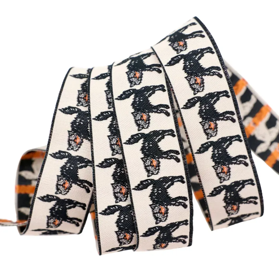 Renaissance Ribbon Home Sweet Haunt Spooky Cat Band 1 Yard