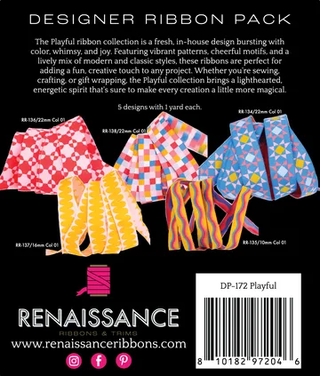 Renaissance Ribbon Playful Designer Pack Schmuckband 5x1 Yard bunt