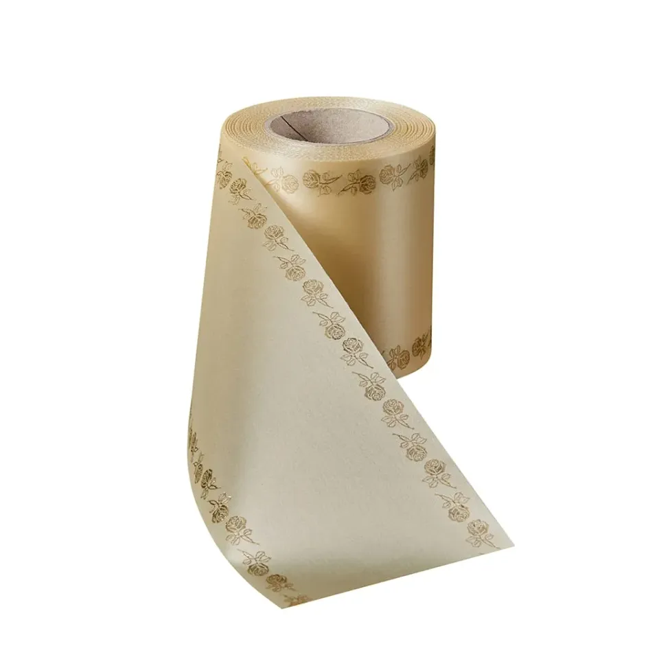 ALJO DESIGN Satin-Kranzband Rosen-Rand Kranzband 25 m Laserdruck