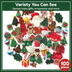 Buttons Galore Christmas Super Value Pack Weihnachtsknöpfe 100 Stück