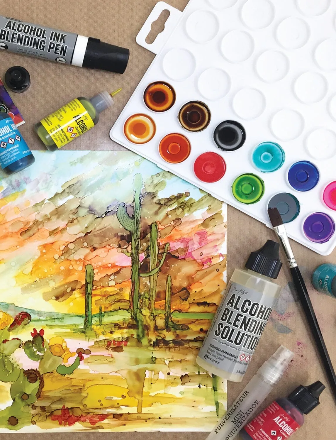 Idea-ology Tim Holtz Alcohol Ink Palette Tintenpalette 36 Fächer