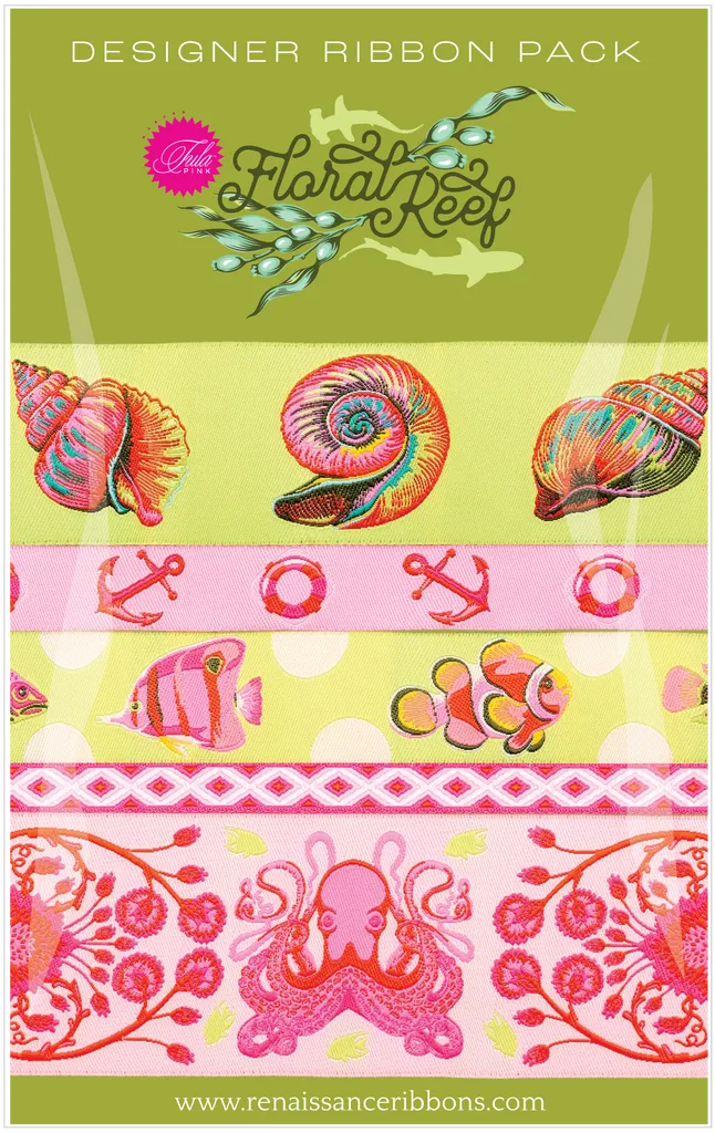 Renaissance Ribbon Floral Reef Bänder Set 5x1 Yard