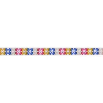 Renaissance Ribbon Woodland Park Flower Plaid Webband 10 mm 1 Yard