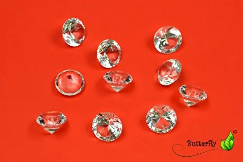 Creativery Deko Diamanten klar 2cm 10 Stück Streudeko