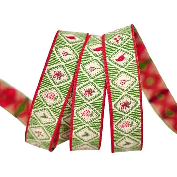 Renaissance Ribbon Holiday Cheer Holiday Charm Weihnachtsband 16mm 1 Yard