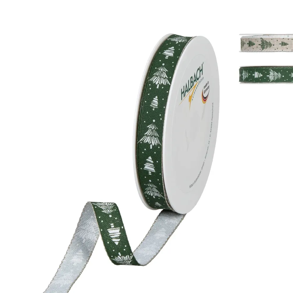 Halbach Geschenkband Tannenbäume 15 mm 20 m