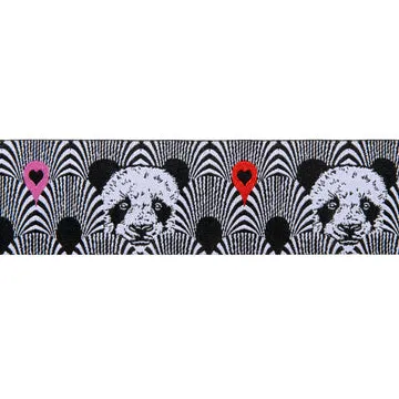 Renaissance Ribbon Linework Pandas Lovers Band 1 1/2 Zoll