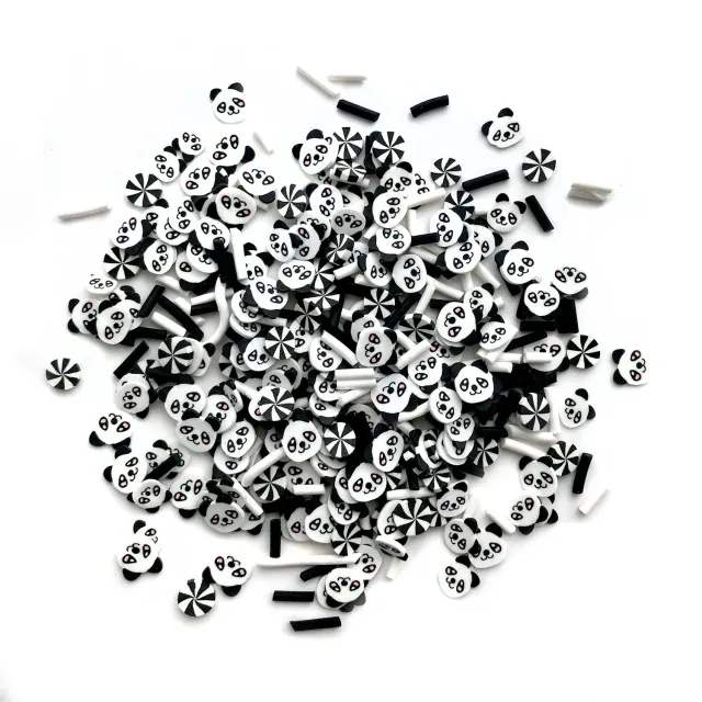 Buttons Galore Sprinkletz Panda Streuteile 12 g schwarz-weiß