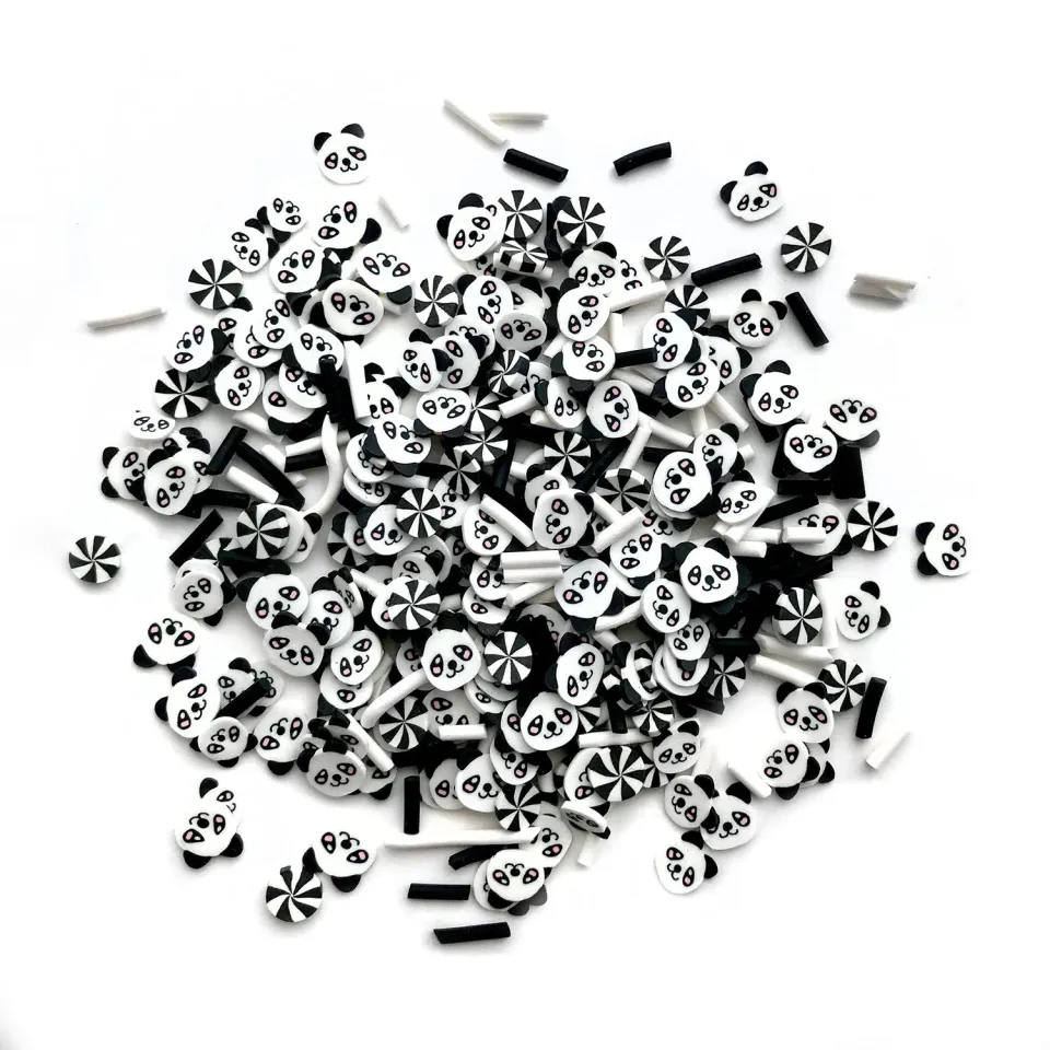 Buttons Galore Sprinkletz Panda Streuteile 12 g schwarz-weiß
