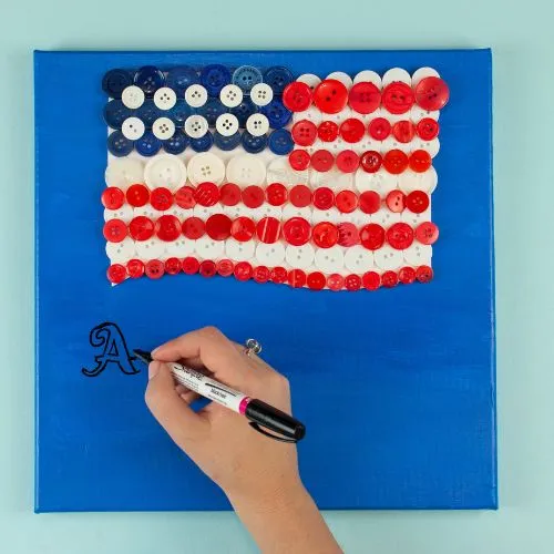 Buttons Galore American Flag Bastelset US-Fahne 8x10