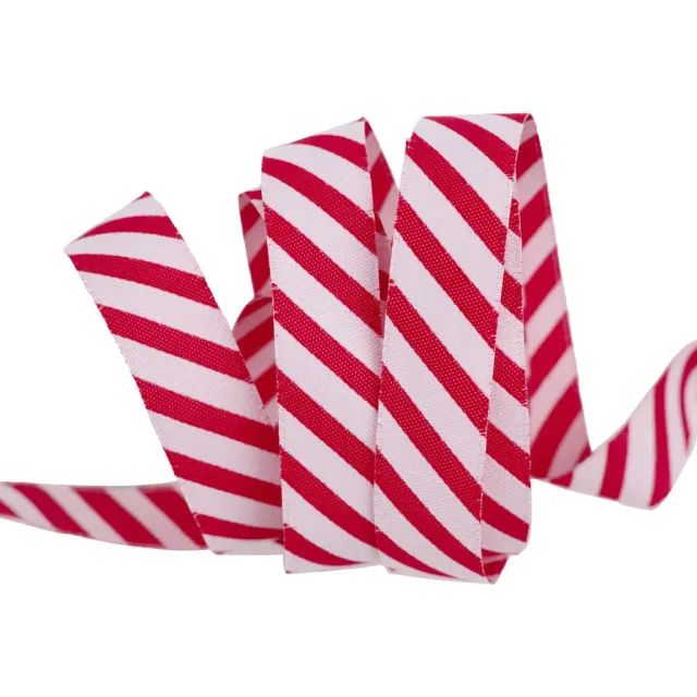 Renaissance Ribbon Classic Christmas Candy Cane Stripe Schmuckband 1 Yard rot-weiß