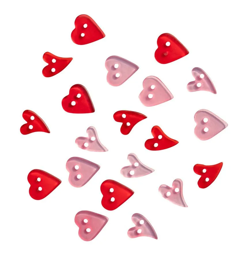 Buttons Galore Valentine Romance Knöpfe 60 Stück 3D