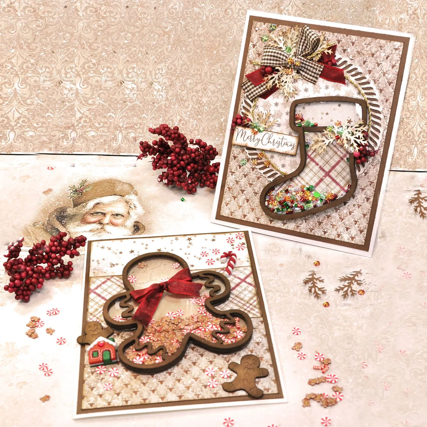 Buttons Galore Gingerbread Girl Knopf Weihnachtsmotiv