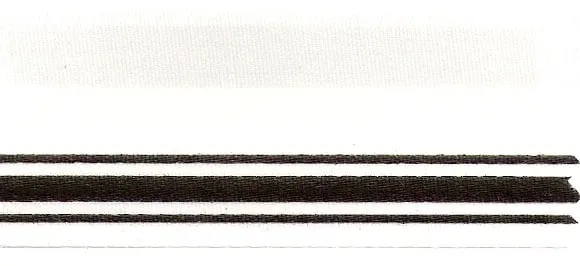 ALJO DESIGN Satin-Kranzband Weiß mit Doppel-Strich-Rand 25 m Rolle