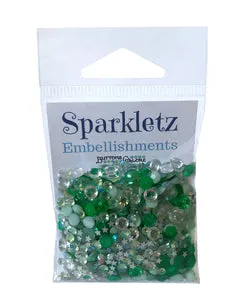 Buttons Galore Sparkletz Aquamarine Streudeko 10 g Grün