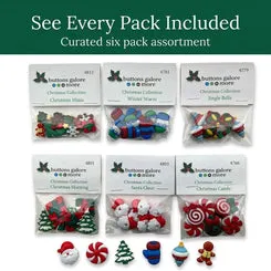 Buttons Galore Christmas Collection Bastelknöpfe 6 Sets 50+ Stück