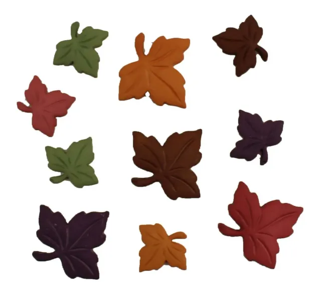 Buttons Galore Autumn Leaves Bastelknöpfe 10 Stück Herbst