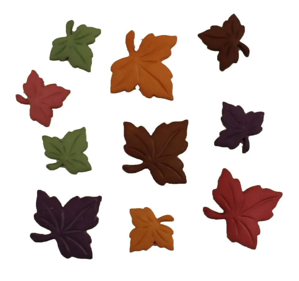 Buttons Galore Autumn Leaves Bastelknöpfe 10 Stück Herbst