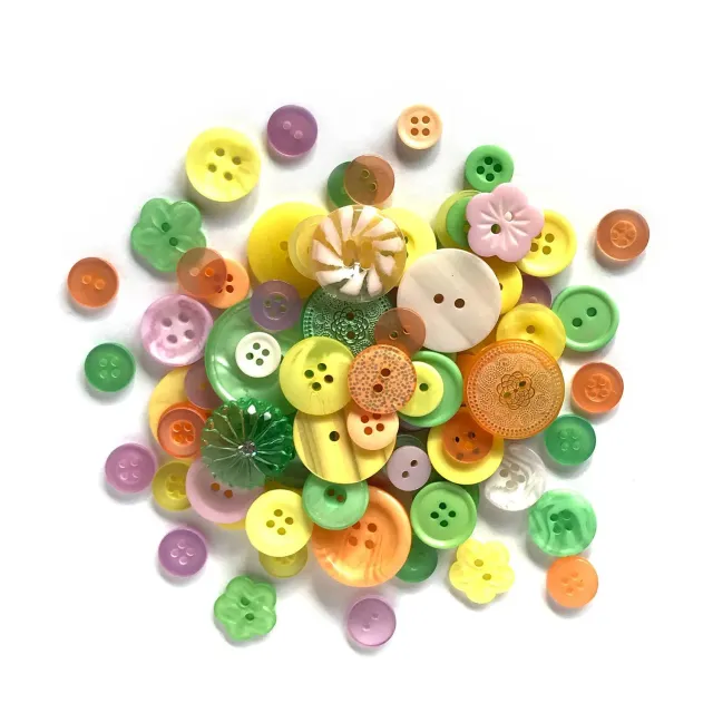 Buttons Galore Citrus Splash Knöpfe 5 oz rosa orange