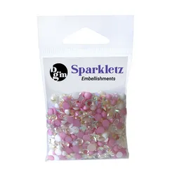 Buttons Galore Sparkletz Barefoot Beach Strassmix 10 g rosa
