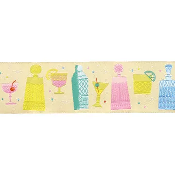 Renaissance Ribbon Market Days Happy Hour Webband Gelb 38mm 1 Yard