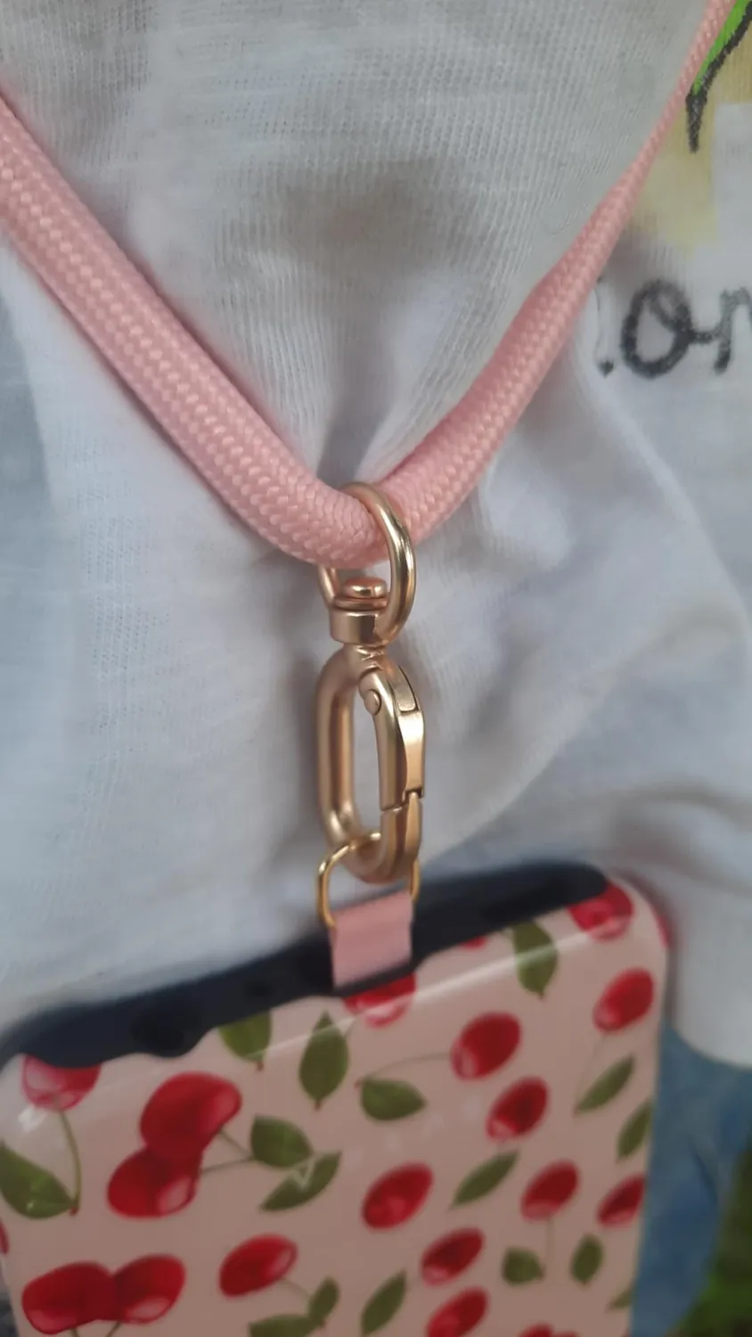 MORSUNBELA Handykette Breit Verstellbar mit Karabiner