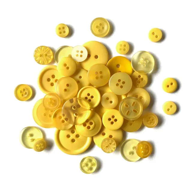 Buttons Galore Zesty Yellow Knöpfe 1 lb gelb waschbar