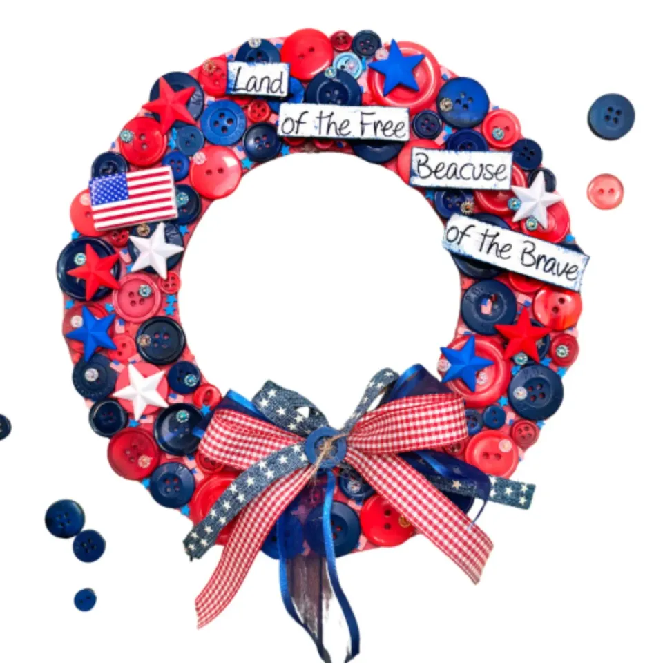 Buttons Galore America 250 Wreath Bastelset Kranz 20cm