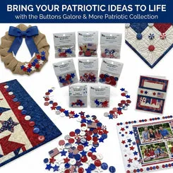 Buttons Galore Patriotic Knopfmix 120 Stück rot-weiß-blau