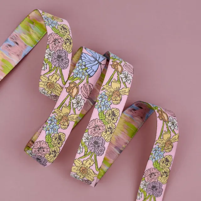 Renaissance Ribbon My Secret Garden Butterfly Garden Band Rosa 22mm