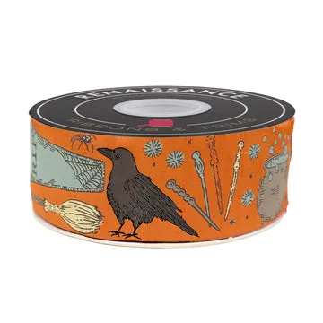 Renaissance Ribbon Home Sweet Haunt Spells and Spooks Webband 2 Zoll