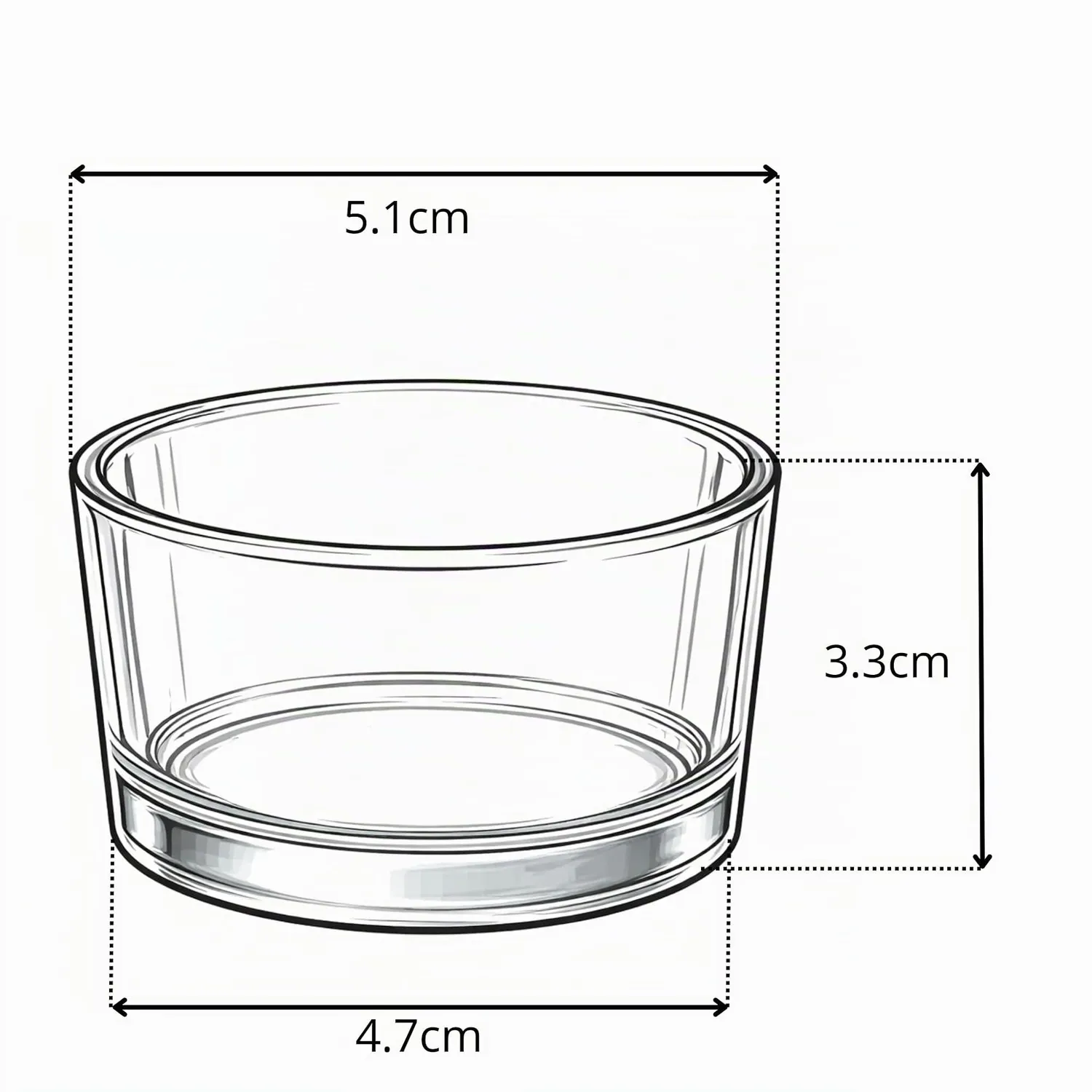Creativery Teelichtgläser Glas Zylinder 4er Set