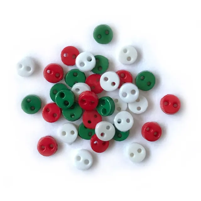 Buttons Galore Tiny Christmas Miniknöpfe 4 mm bunt