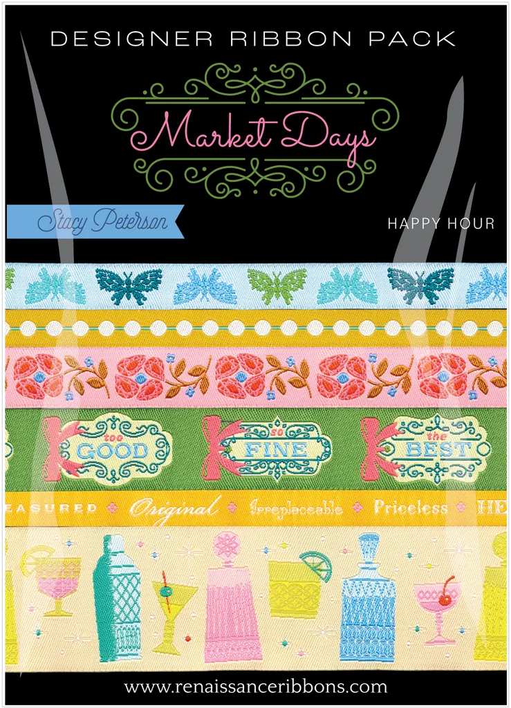 Renaissance Ribbon Market Days Designer Pack Schmuckband-Set 5x1 Yard
