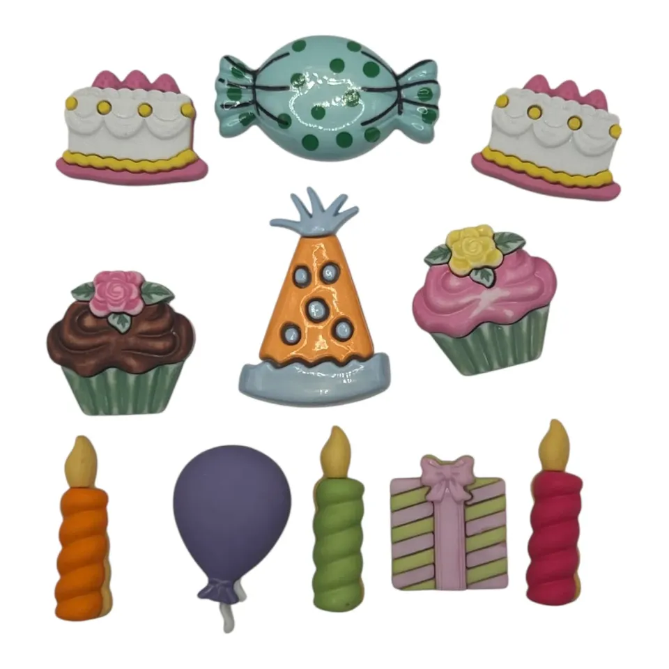 Buttons Galore Happy Birthday Knöpfe Mix 11 Stück