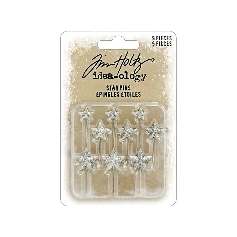 Idea-ology Tim Holtz Star Pins Anstecknadeln Stern