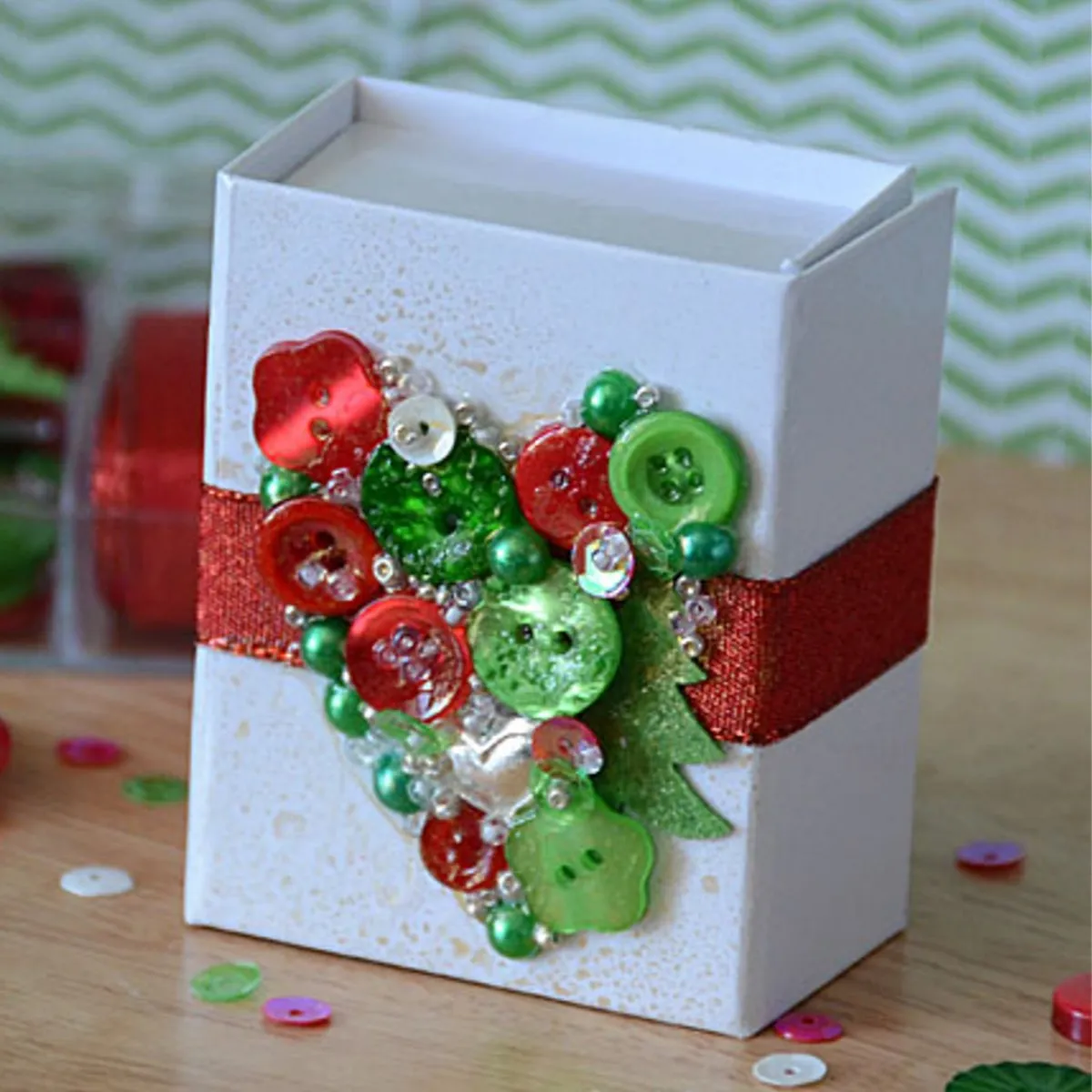 Buttons Galore Christmas Set 6 Knöpfe 40 Stück Weihnachten