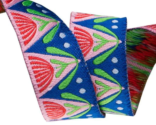 Renaissance Ribbon Jane Sassaman Art Deco Flowers Webband 22mm 1 Yard