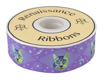 Renaissance Ribbon Curiouser Cheshire Cat Band 1,5 Zoll