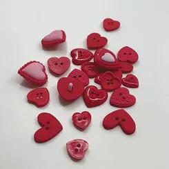 Buttons Galore Heart Knöpfe 50 Stück sortiert Herz