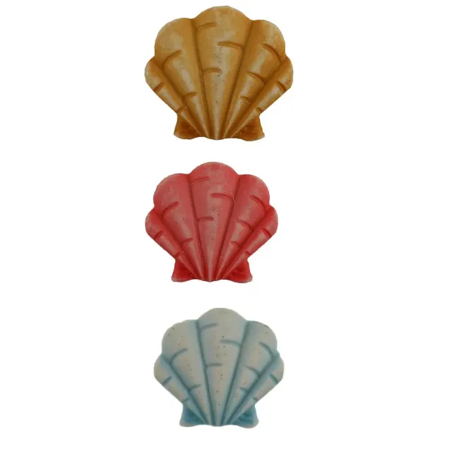 Buttons Galore Fan Shells Knöpfe 3 Stück Muschel 1 Zoll