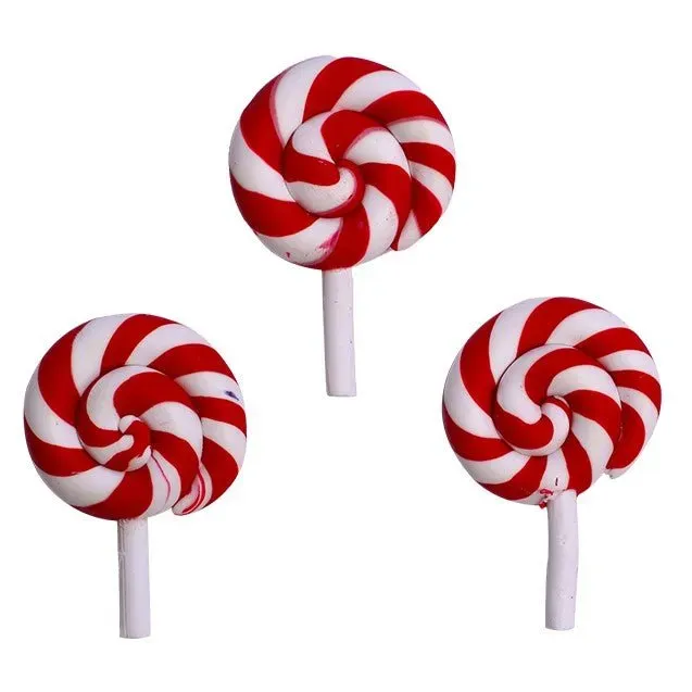 Buttons Galore Flatbackz Peppermint Sticks Flatbacks 3 Stück