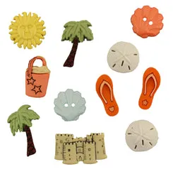 Buttons Galore Summer Group Sommermix Motivknöpfe 50 St.