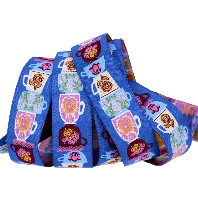 Renaissance Ribbon Hello Alice Teacups Webband 7/8 Zoll 1 Yard