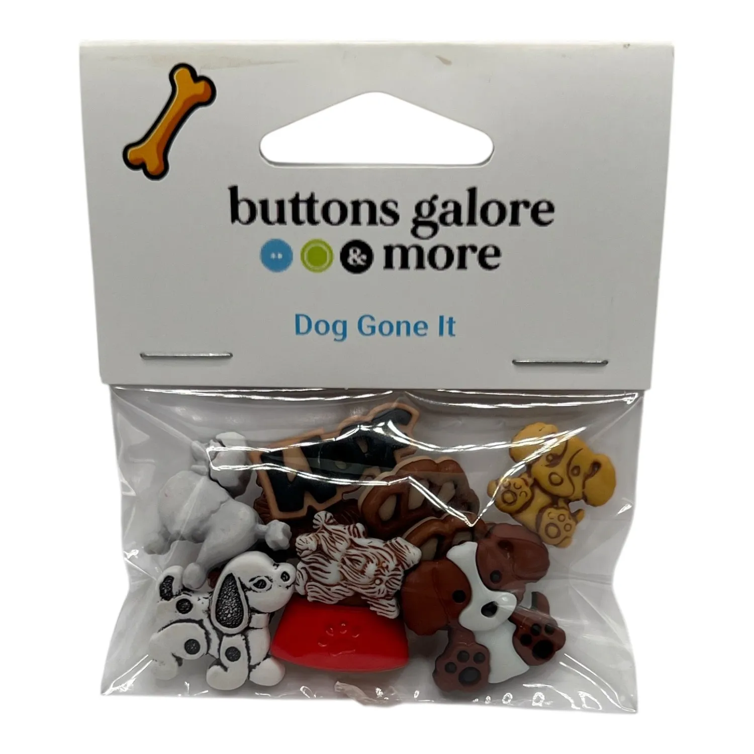 Buttons Galore Dog Hunde-Knöpfe 10 Stück waschbar