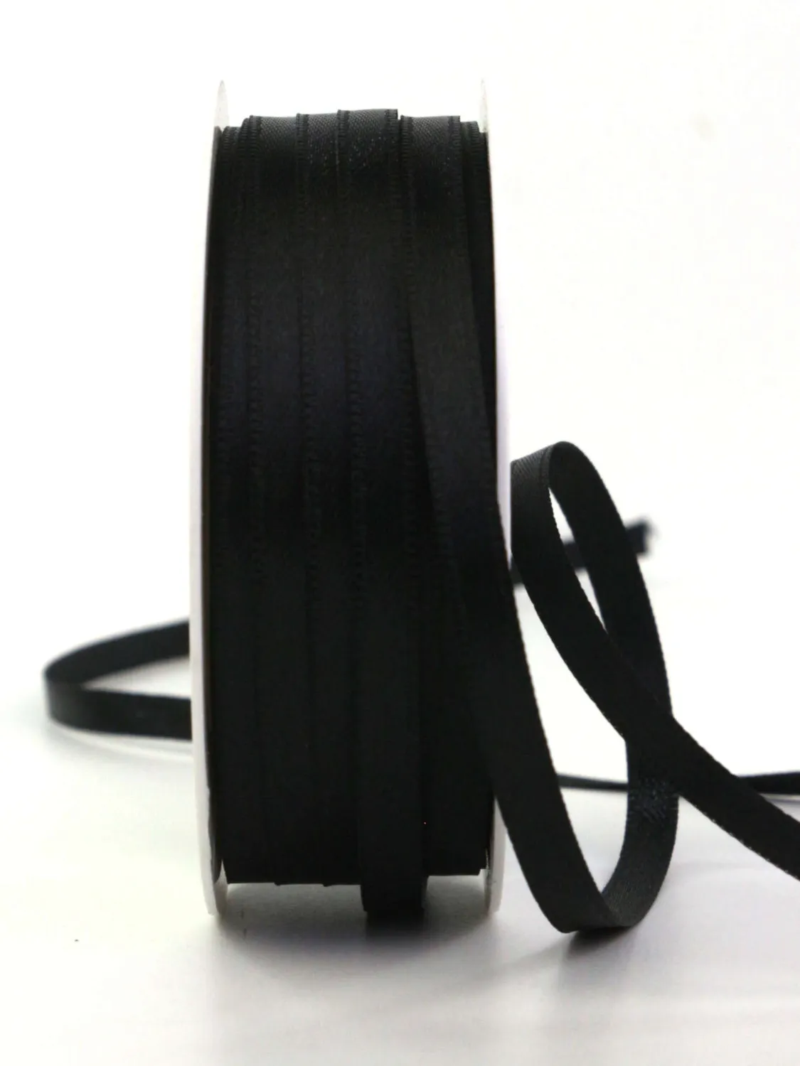 ALJO DESIGN Satinband schwarz mit Seidenglanz