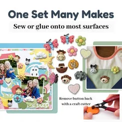 Buttons Galore BaZooples Tier Nähknöpfe 36 Stück Zootiere