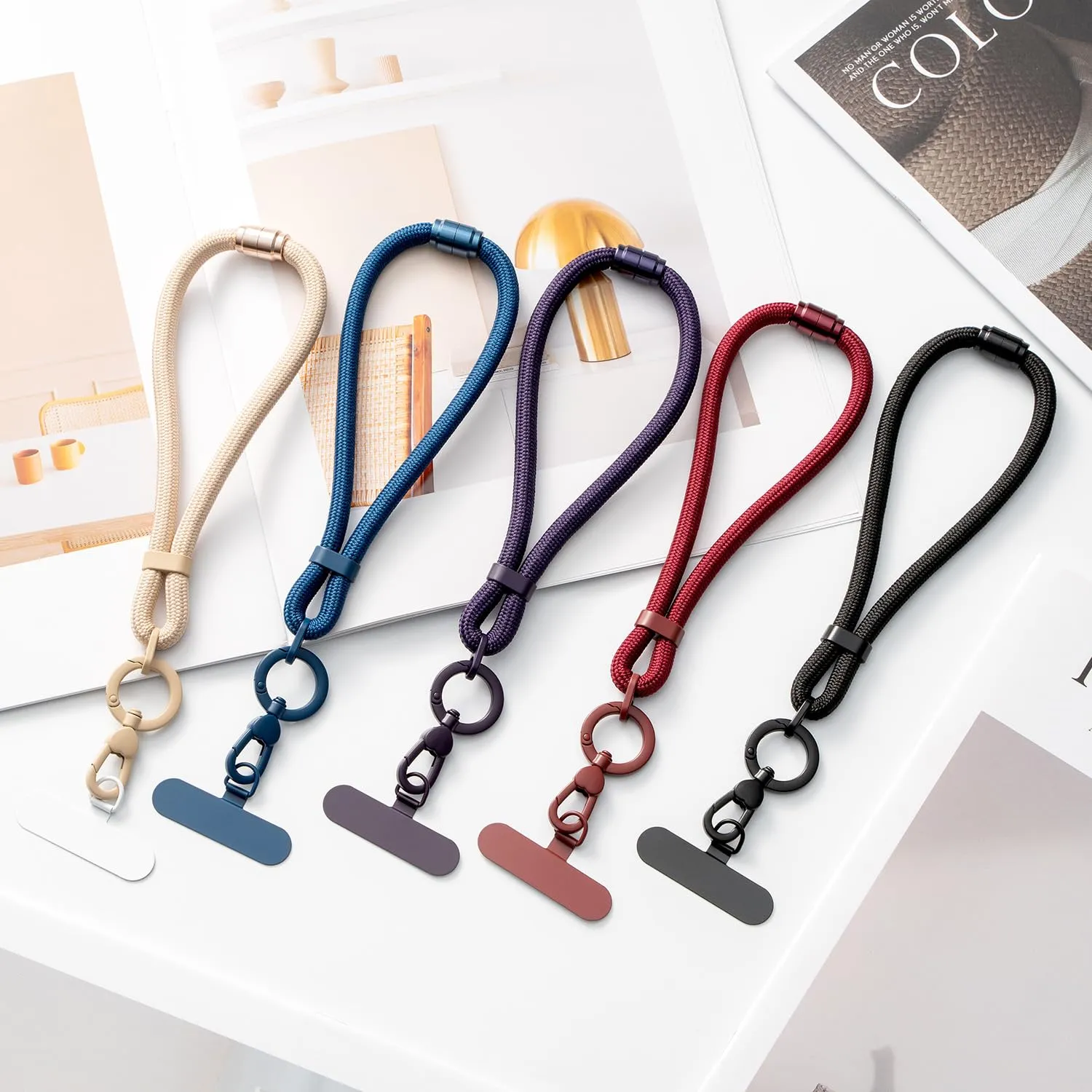 MORSUNBELA Handykette 4-in-1 Handyband zum Umhängen