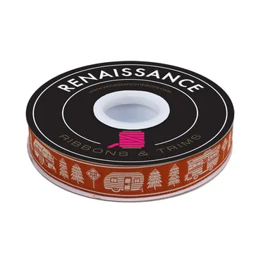 Renaissance Ribbon The Great Outdoors Open Road Schmuckband Rust 1 Yard