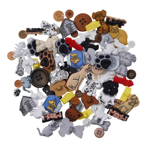 Buttons Galore Pet Button Super Value Pack Knöpfe 100 Stück 3D